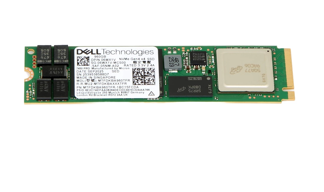 Micron 7450 Pro MTFDKBA960TFR-1BC15FCDA SSD 960 GB Pci Express 4.0 (NVMe) DELL OEM Refurbished