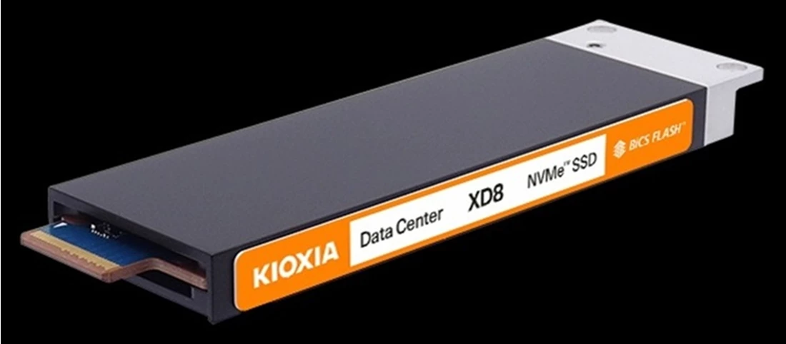 KIOXIA KXD8DRJJ1T92 XD8 1.92TB PCIe 5.0 NVMe 2.0 E1.S 9.5mm SED Data Center SSD