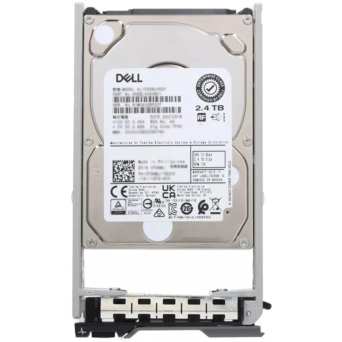 Dell 161-BCDG 2.4TB 10K SAS 12Gbps 512e 256MB 2.5" Hot-Plug HDD with Tray