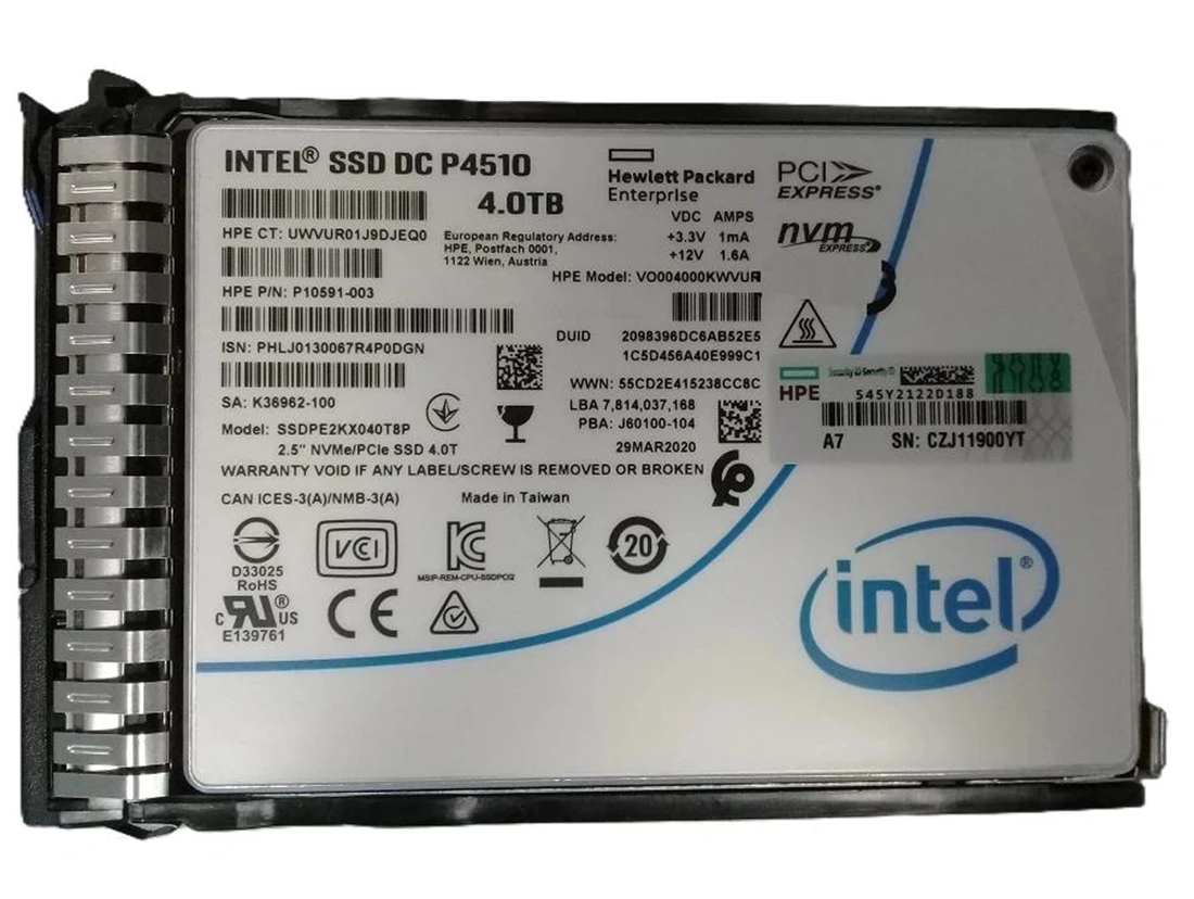 HPE P45632-001 Read Intensive SSD 4 TB Pci Express x4 (NVMe) New F/s
