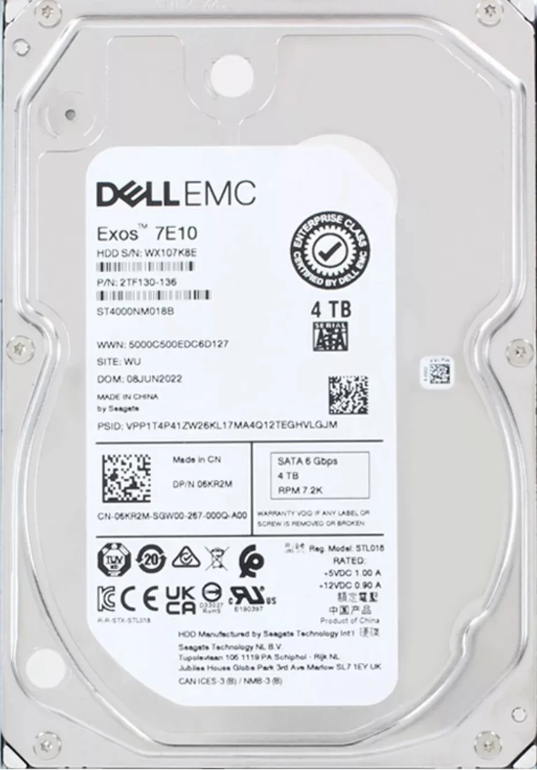 Seagate Exos 7E10 2TF130-136 4TB 7.2K RPM SATA-6Gb/s 3.5inch Internal HDD