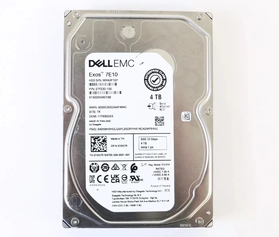 Segate 2TF230-150 Exos 7E10 4TB 7.2K SAS-12Gbps 512n ISE 3.5inch Internal Hard Disk Drive