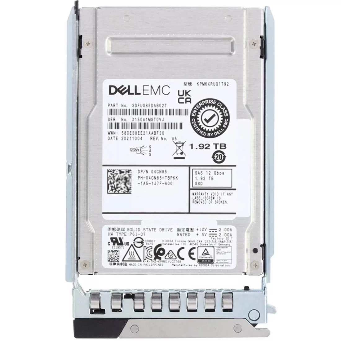 Dell 04CN85 1.92TB SAS 12Gbps Read Intensive 1DWPD 2.5Inch SSD