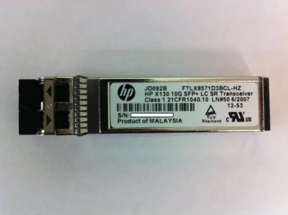 HPE JD092-61201 X130 10Gb/S 10GBase-SR Multi-Mode Fibre SFP+ Transceiver Module