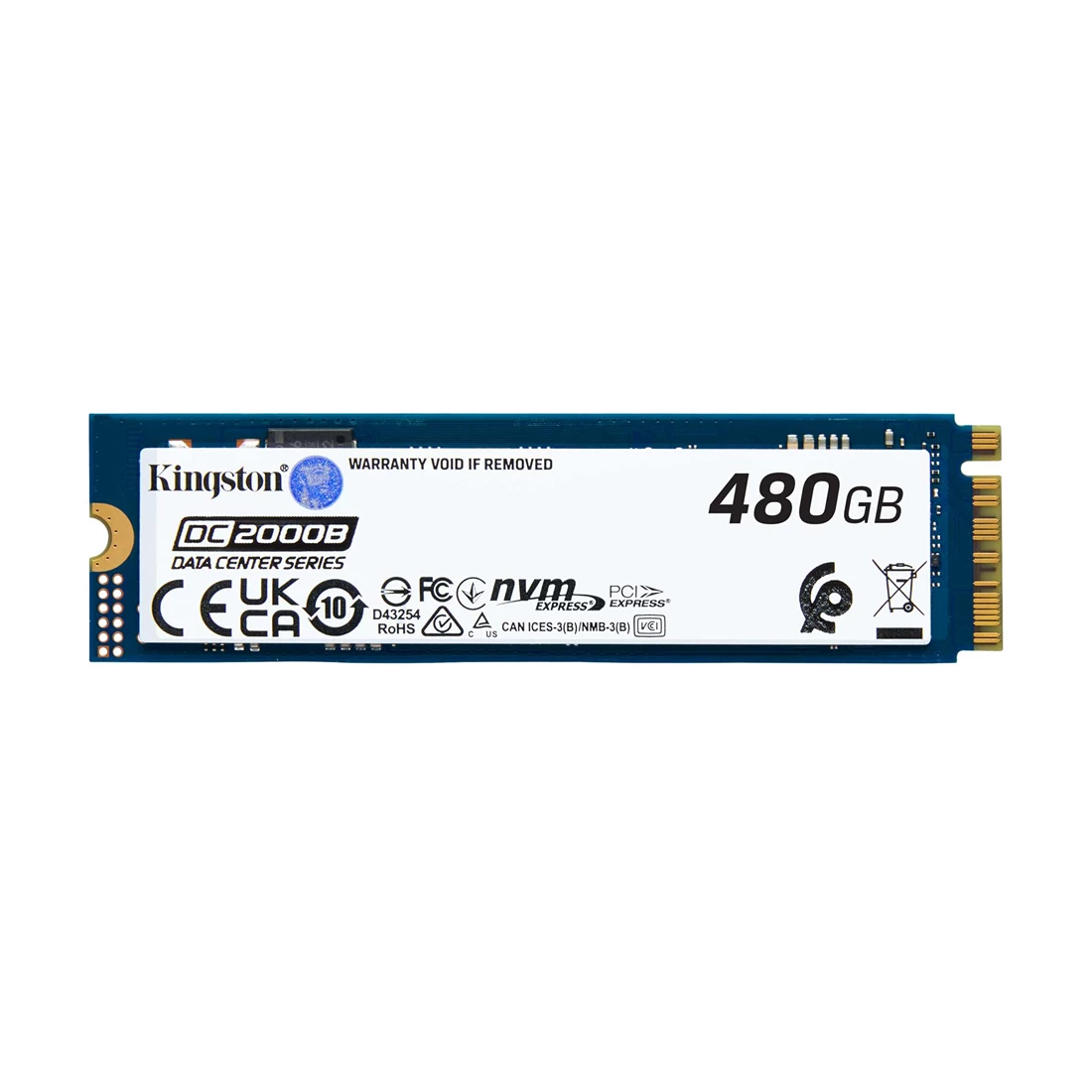 KINGSTON SEDC2000BM8/480G DC2000B 480GB PCIe 4.0 NVMe M.2 Solid State Drive.