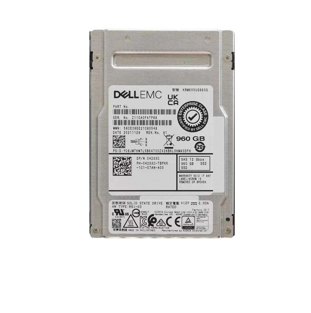 KIOXIA SDFGR56DAB02T 960gb SED SAS-12Gbps Mixed Use 3DWPD 2.5inch Hot Plug SSD