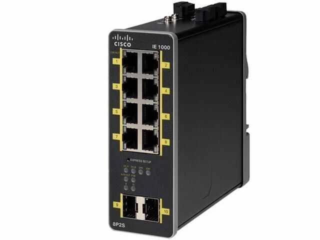 Cisco IE-1000-8P2S-LM Industrial Ethernet 1000 Series Managed Switch Ref