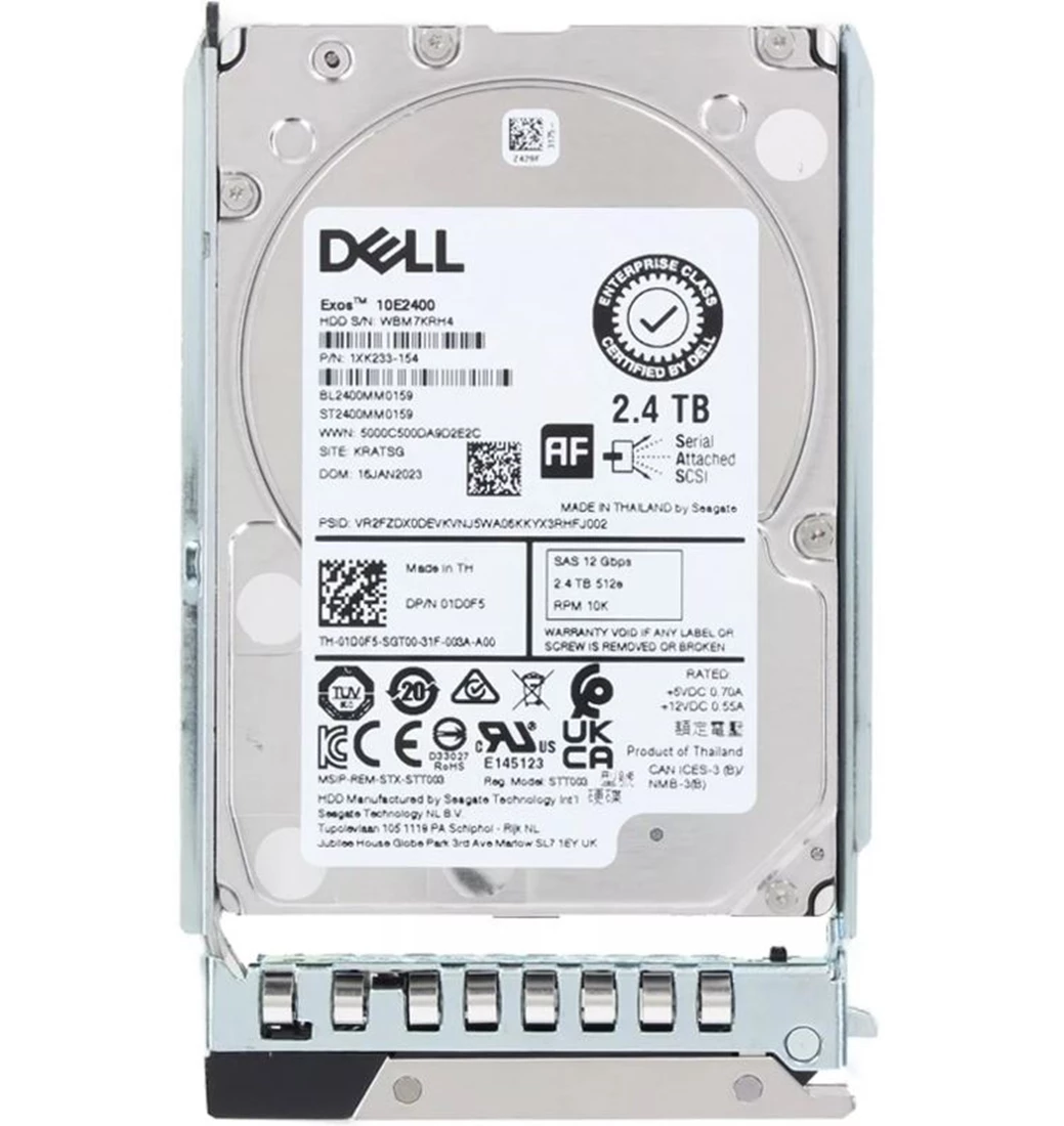 Dell 01D0F5 2.4TB 10K SAS-12Gbps 512e Hot Plug Hard Drive With Tray Dell 01D0F5 2.4TB 10K SAS-12Gbps 512e Hot Plug Hard Drive With Tray