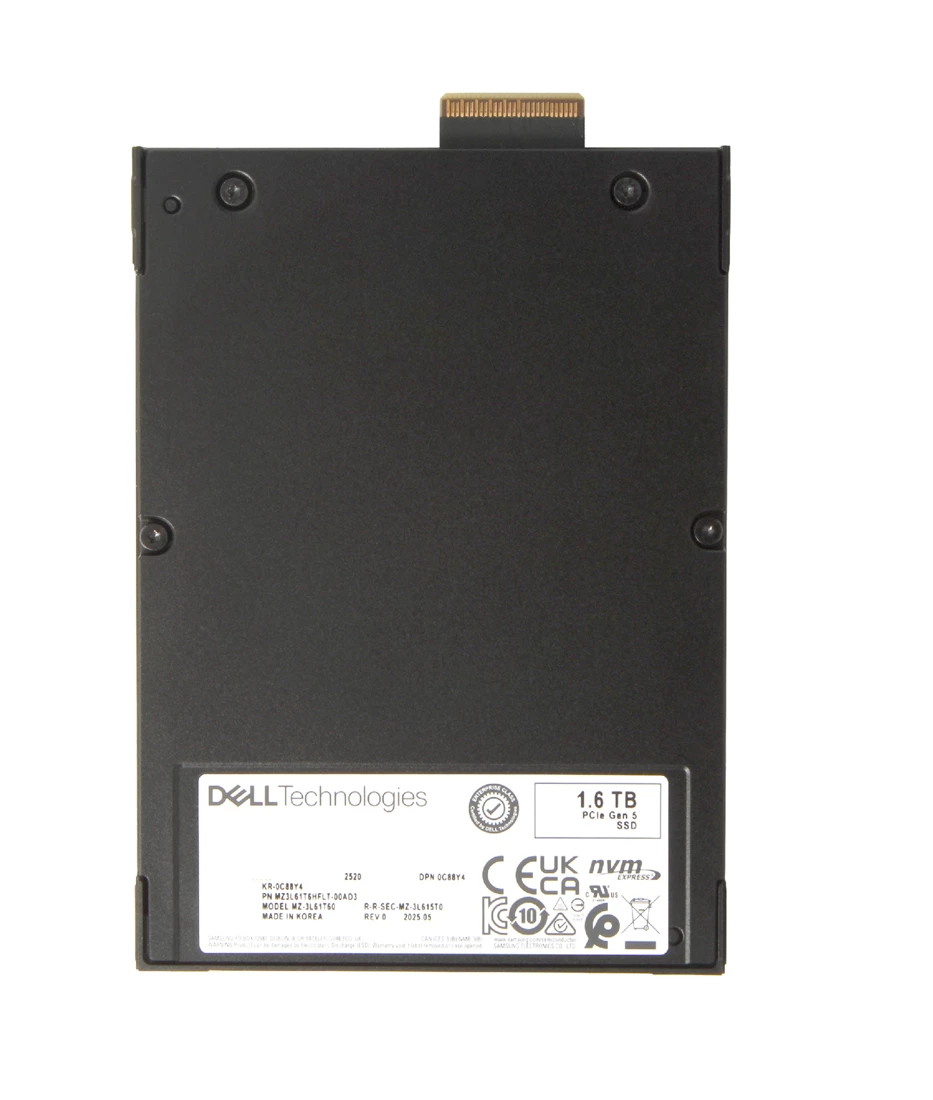 Samsung PM9D5a MZWL61T6HFLT-00AD3 Mixed Use SSD 1.6 TB Pci Express 5.0 X4 (NVMe) DELL OEM Refurbished
