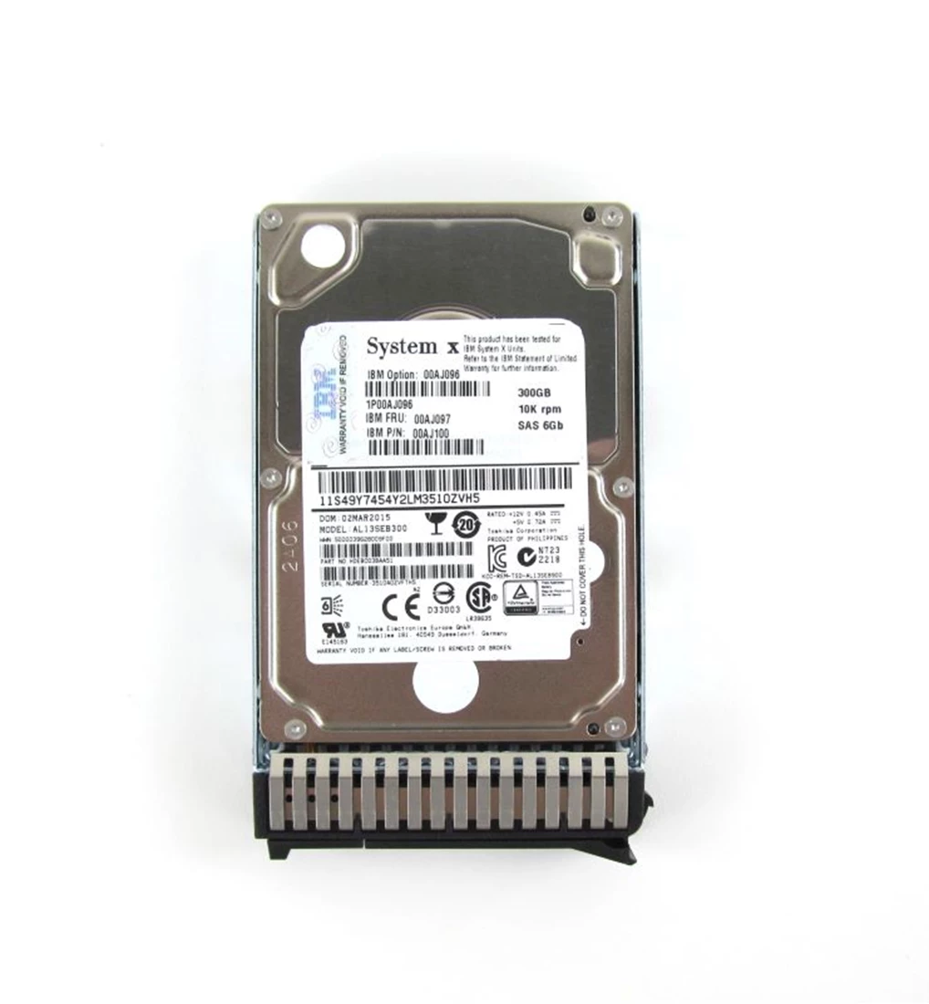 IBM 00AJ097 300 GB Hard drive 2.5" Internal SAS 6Gb/s New F/s