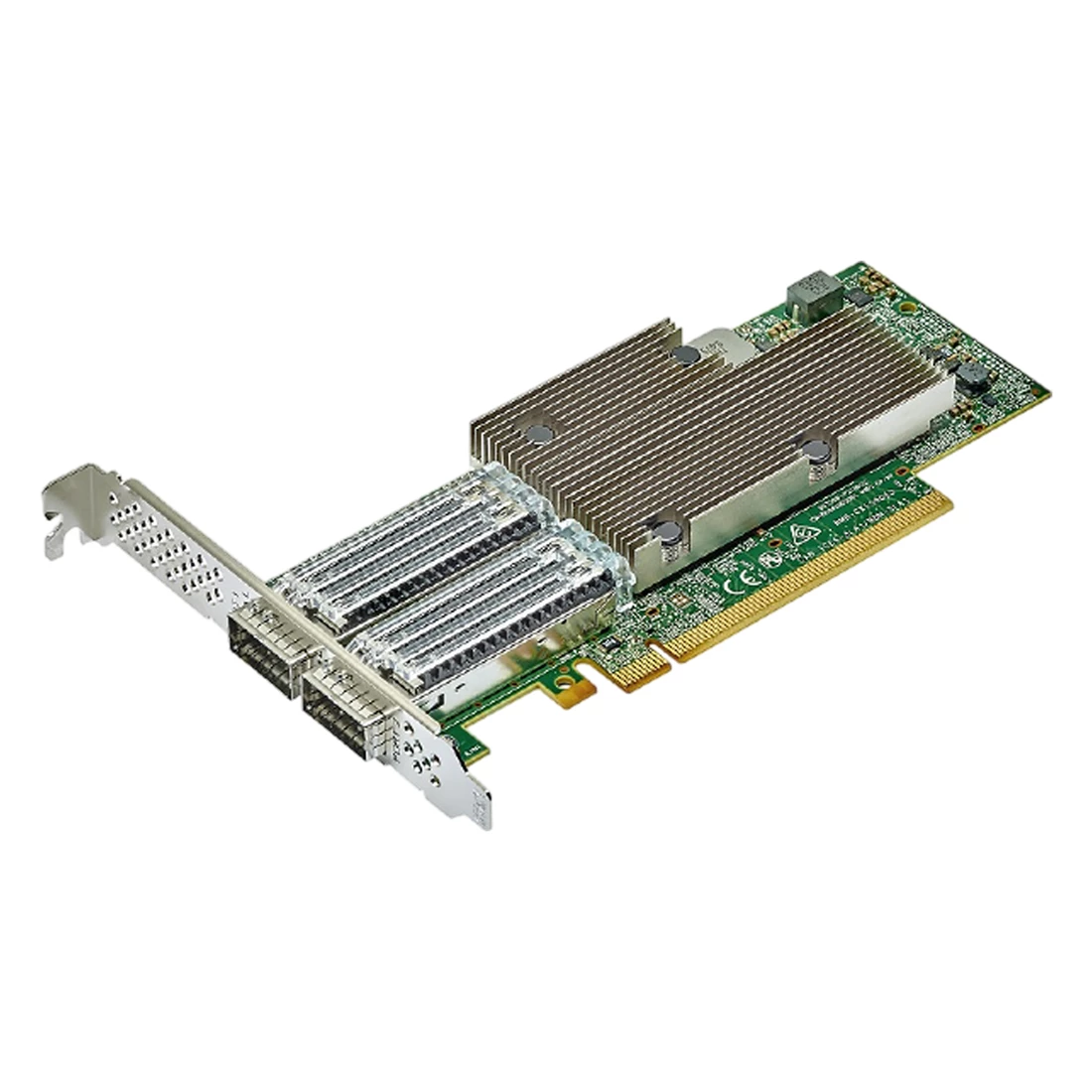 Broadcom BCM957508-P2100G Dual-Port 100 Gb/s QSFP56 Ethernet PCI Express 4.0 x16 Network Interface Card Ref