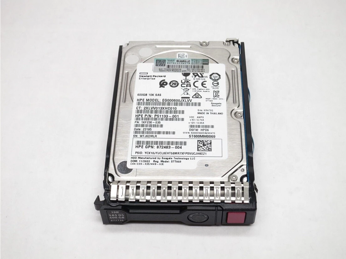 HPE 872483-003 Hard drive 600 GB SAS 12Gb/s New F/s