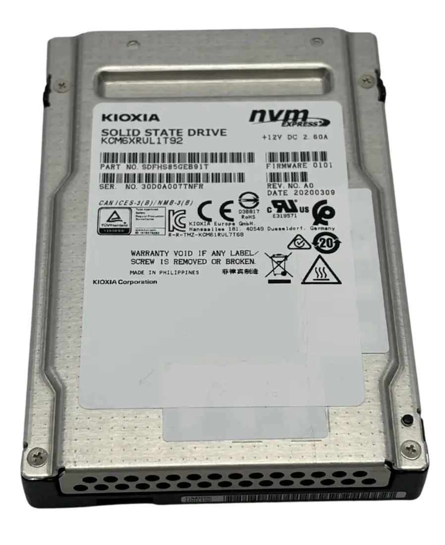 Kioxia SDFHS85GEB91T CM6-R Read Intensive 1.92TB PCIe 4.0 x4 (NVMe) SSD