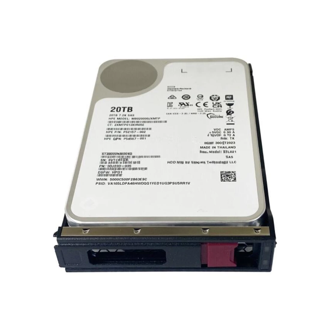 HPE MB020000JXMTP Hard Hrive Business Critical 20 TB SAS 12Gb/s