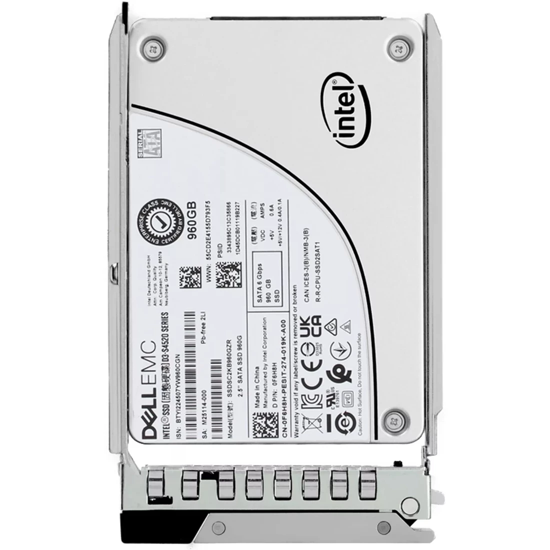 Dell F6H8H 960GB SATA-6Gbps Read-Intensive 1DWPD 2.5in Hot-Plug SSD Ref