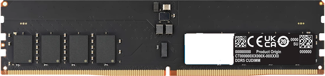 Micron MTC10C1084S1BC64BR 16GB DDR5 6400MT/s PC5-51200 ECC CL52 288-Pin CUDIMM Memory