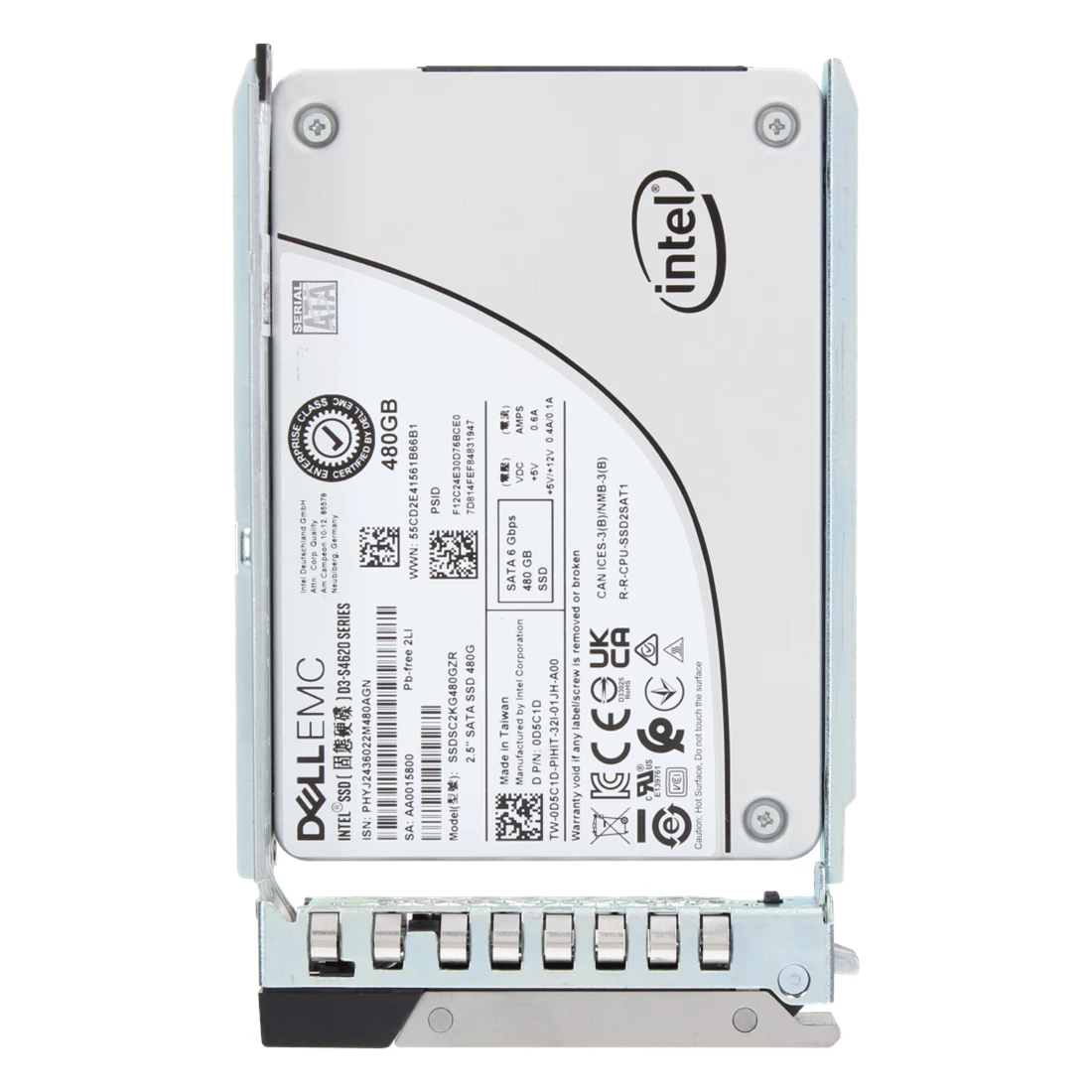 Dell D5C1D 480GB SATA-6Gbps Mixed Use 3DWPD 2.5Inch Hot Plug SSD