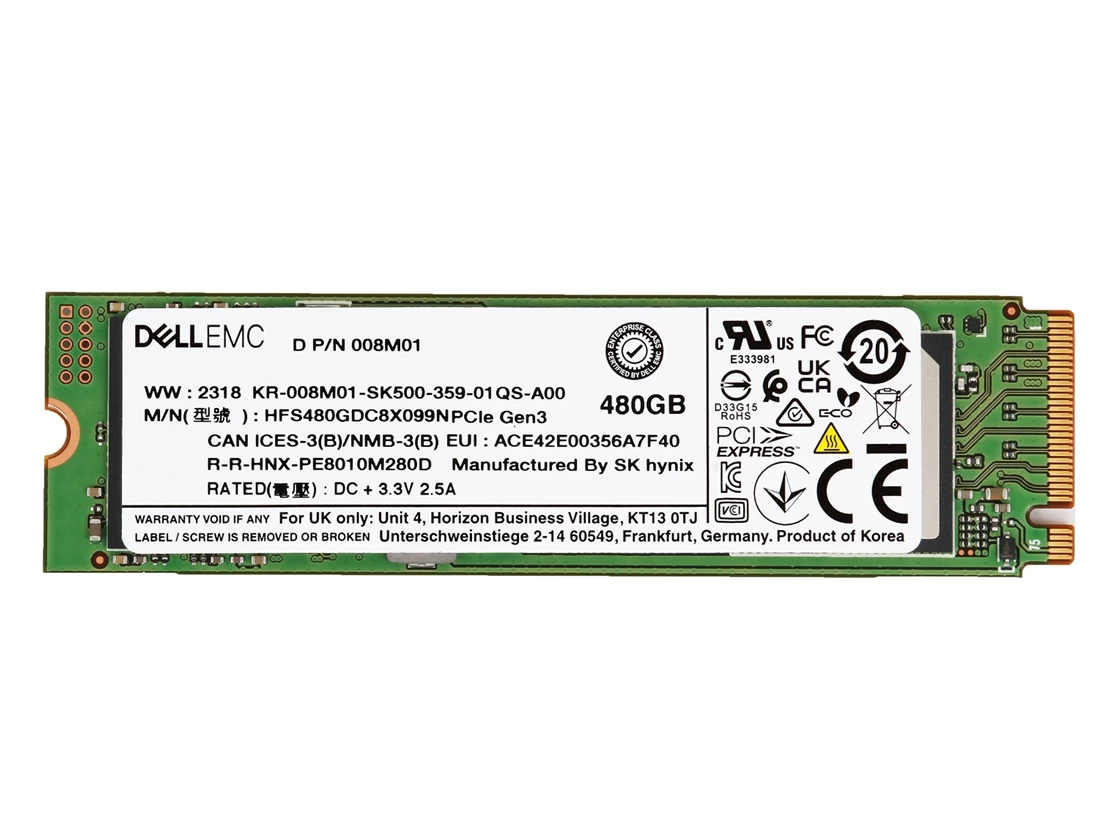 Hynix PM8110 HFS480GDC8X099N SSD 480 GB Pci Express 3.0 x4 (NVMe) DELL OEM Refurbished