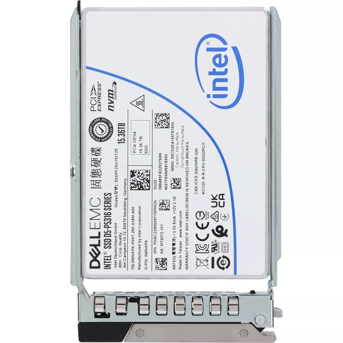Dell WNXPK 15.36TB PCIe Gen4 NVMe U.2 2.5Inch SFF SSD