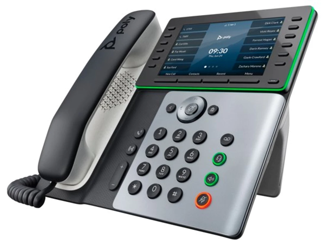Polycom 2200-86990-025 Poly Edge E220 IP Phone and PoE-enabled