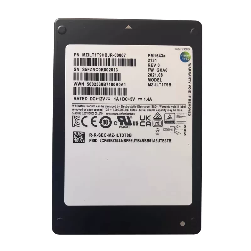 Samsung PM1643a MZILT1T9HBJR-00007 SSD 1.92 TB SAS 12Gb/s Refurbished