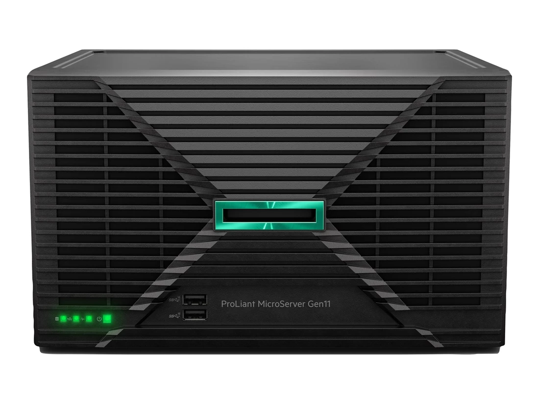 HPE P86771-005 MicroServer Gen11 6325P 3.5GHz 4c 1P 1x32GB U 4LFF NHP 1x4TB HDD 1x180W PS NA Server