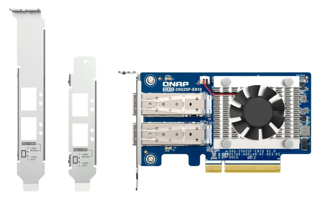 QNAP QXG-25G2SF-E810 dual-port QXG-25G2SF-E810 25GbE network expansion card