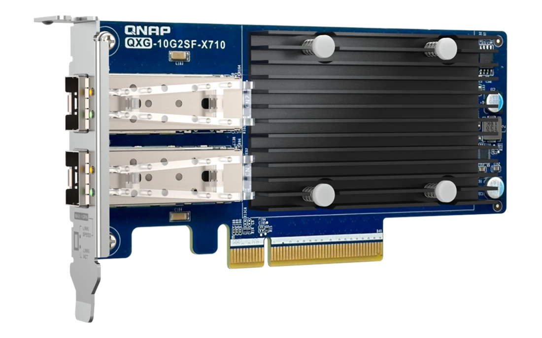QNAP QXG-10G2SF-X710 Dual Port 10GbE Adapter, PCIe Customer Install