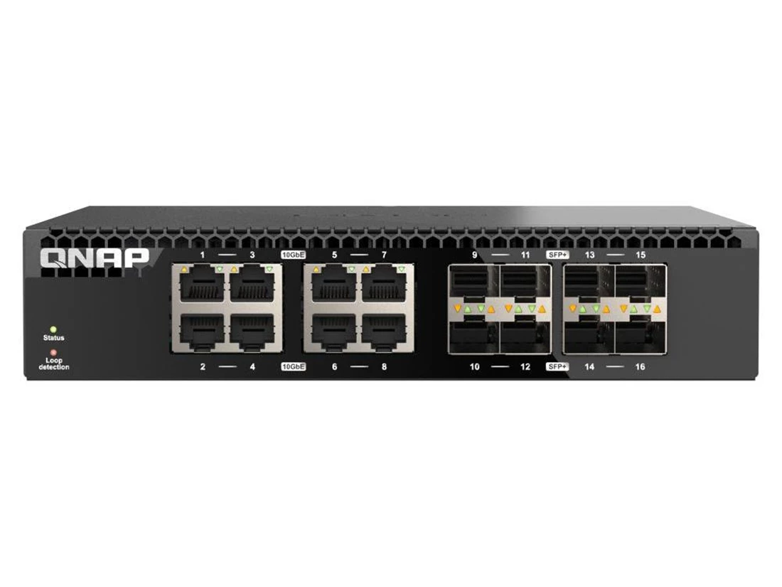 QNAP QSW-3216R-8S8T-US 8 port Half-width Rackmount 16-Port 10GbE Unmanaged Switch