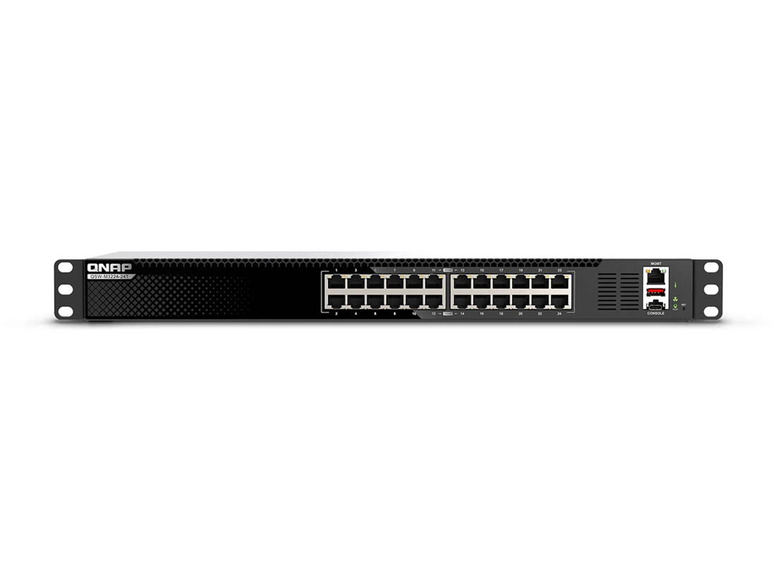 QNAP QSW-M3224-24T-US 1U Rackmount 24-port 10GbE Multi-gigabit L3 Lite managed switch