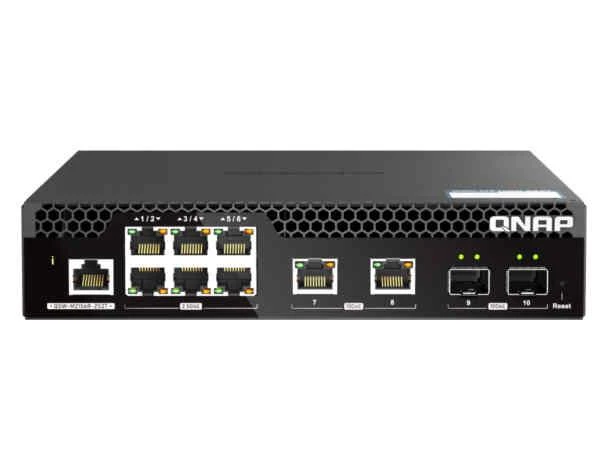 QNAP QSW-M2106R-2S2T-US 10GbE and 2.5GbE Layer 2 Web Managed Switch