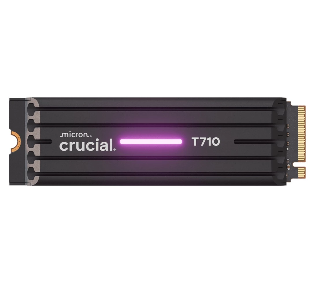 Crucial CT2000T710SSD5 T710 2TB NVMe (PCIe Gen5 x4) M.2 2280 Internal SSD with Heatsink