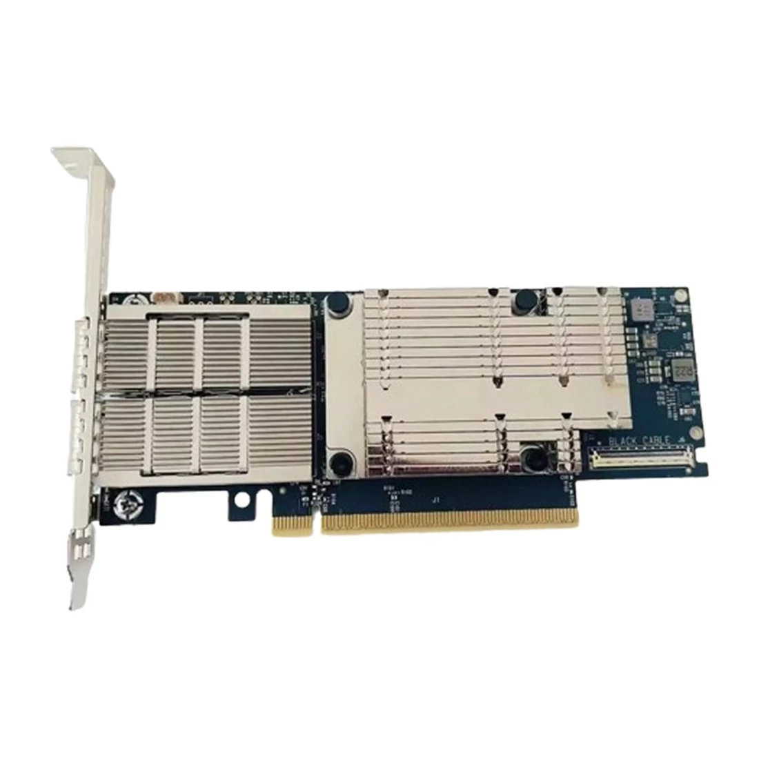 NVIDIA MCX755106AS-HEAT ConnectX-7 HHHL Adapter Card, 200GbE (Default Mode) / NDR200 IB Dual-Port QSFP112 PCIe 5.0 x16 with x16 PCIe Extension Option Crypto Disabled Secure Boot Enabled Ref