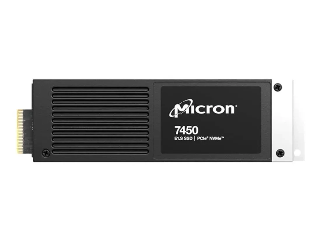 Micron MTFDKCE7T6TFR-1BC15ABYY 7450 Pro 7.68TB E1.S 15mm PCIe 4.0 (NVMe) SED SSD