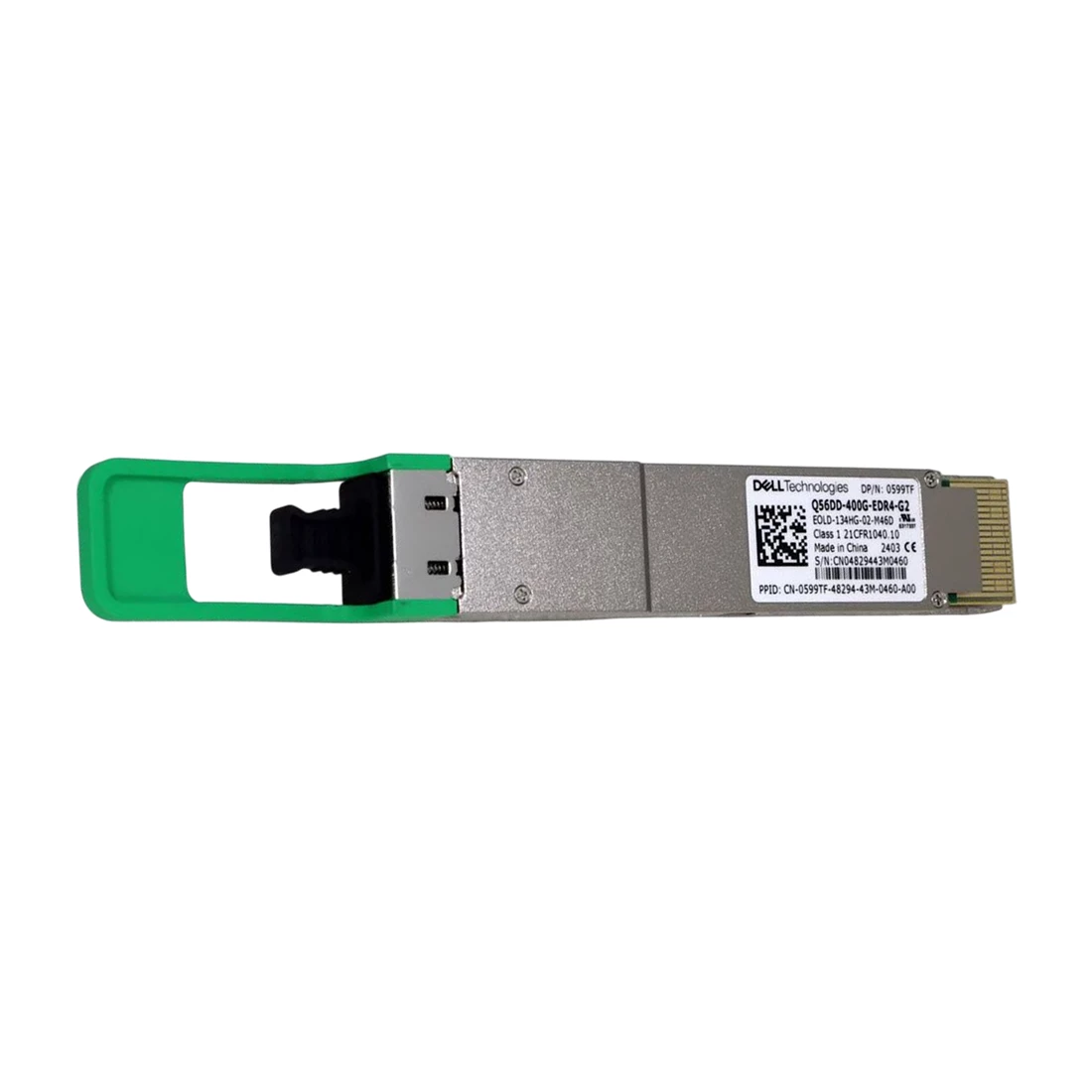 Dell 599TF 400GbE QSFP56-DD Optical Transceiver Module 1310nm 2km FEC SMF MTP/MPO-12 Transceiver