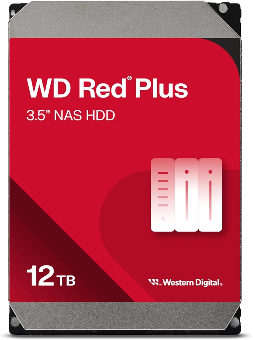 WD Red Plus WD120EFGX 12TB 7200RPM SATA-6Gbps 512MB Cache 3.5inch HDD