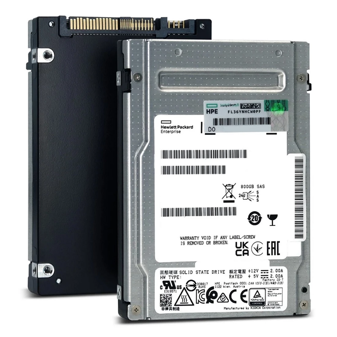Kioxia PM6 SDFUQ76CAB91T SSD 800 GB SAS 24Gb/s HPE OEM Refurbished