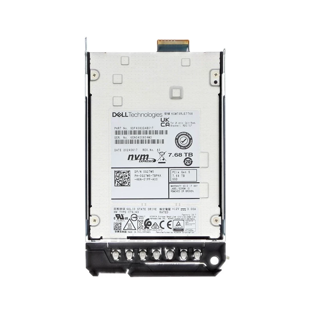 DELL G27W5 7.68TB PCIe Gen5 E3.S NVME Read Intensive SSD