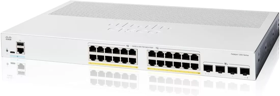 Cisco C1200-24P-4X Catalyst 1200 Switch 24 Ports Smart Rack-mountable New