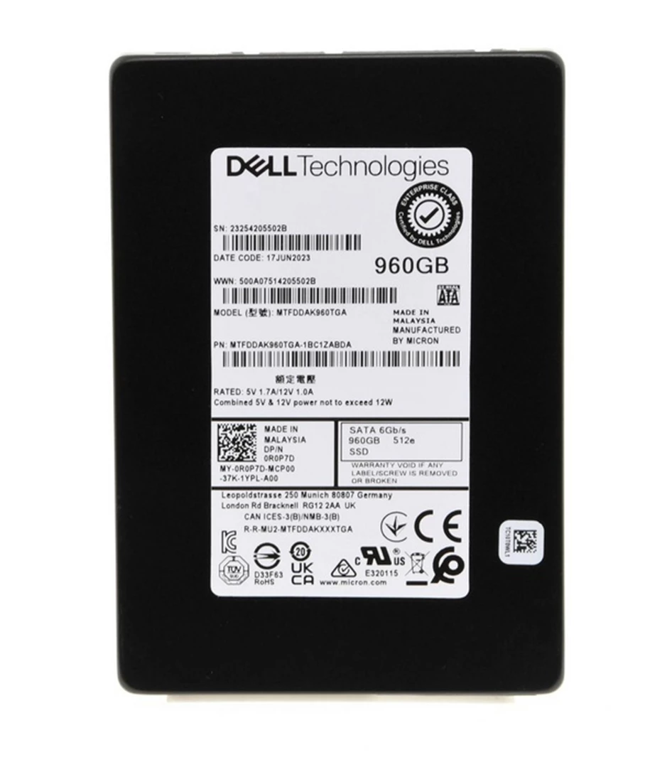 Micron 5400 Pro MTFDDAK960TGA-1BC1ZABDA 960 GB SATA 6Gb/s DELL OEM Refurbished