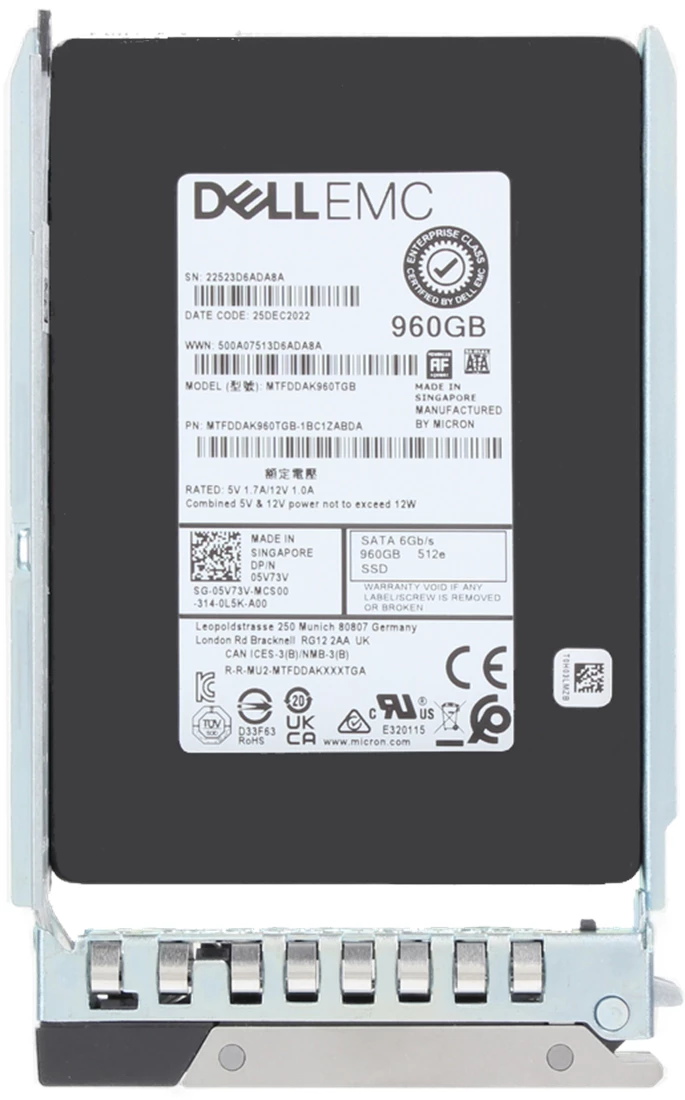 Dell 5V73V 960GB SATA Mix Use 6Gbps TLC 2.5in Solid State Drive