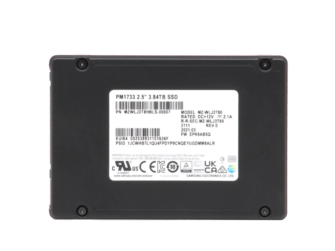 Samsung PM1733 MZ-WLJ3T80 SSD 3.84 TB PCIe 4.0 x4 (NVMe) Refurbished