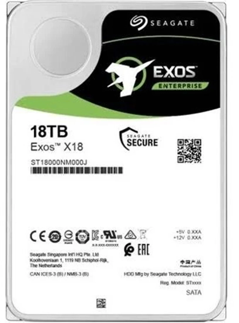 SEAGATE EXOS X18 18TB SAS 12Gb/s SED 3.5inch Hard Drive - ST18000NM005J