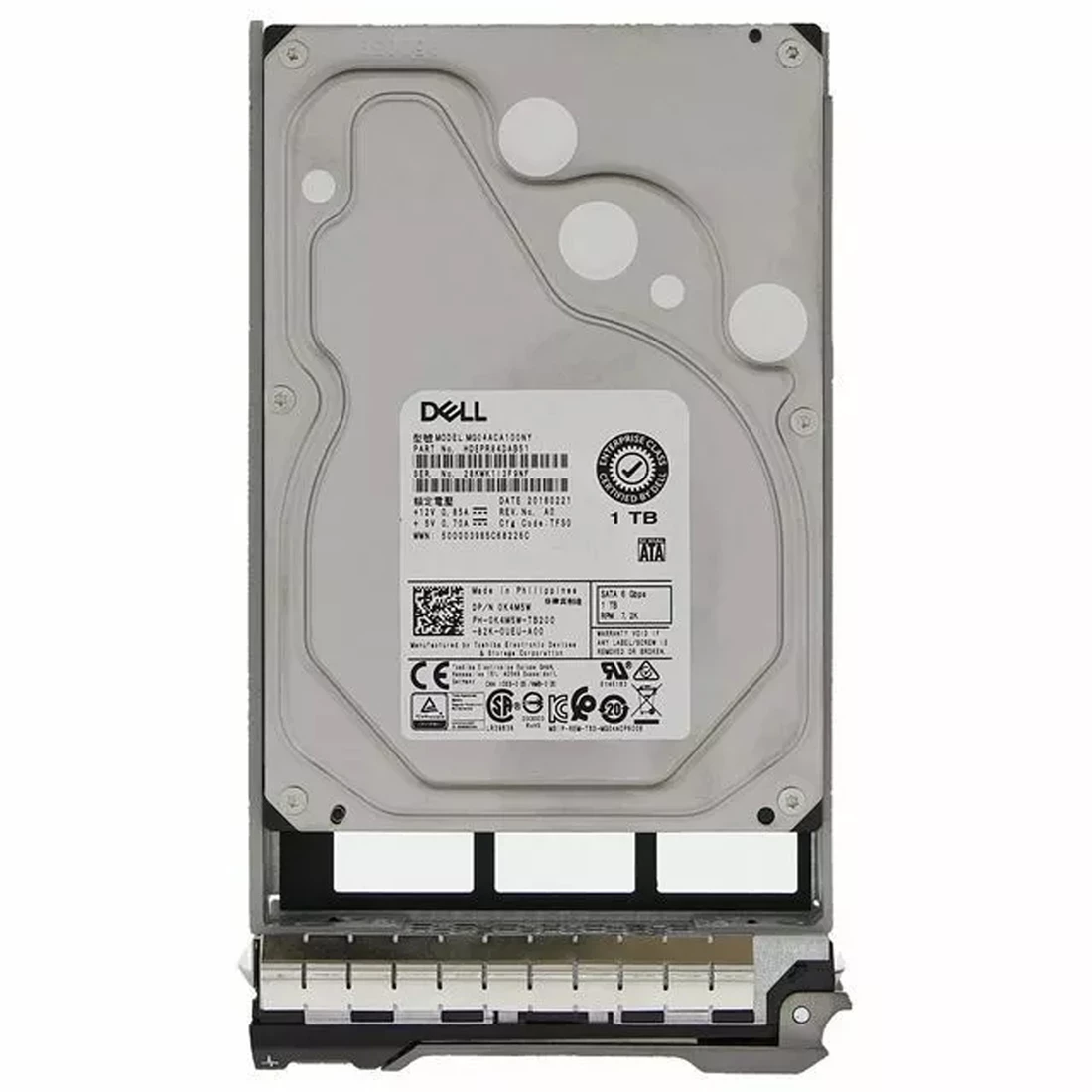 Dell 0K4M5W 1TB 7.2k SATA 6Gbps 512n 3.5" Internal Hard Disk Drive with Tray 