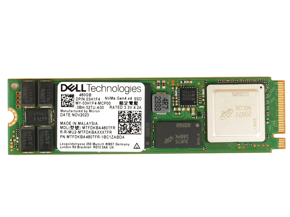 Micron 7450 Pro MTFDKBA480TFR-1BC1ZABDA SSD 480 GB Pci Express 4.0 X4 (NVMe) DELL OEM Brand New