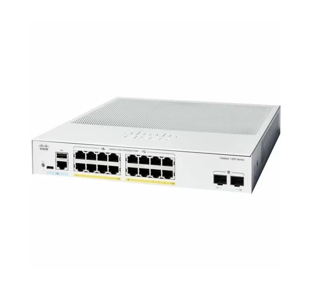Cisco C1300-16FP-2G Catalyst 1300 16-port GE, Full PoE, 2x1G SFP Refurbished