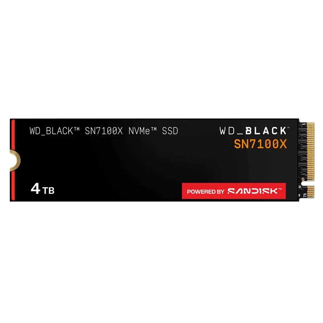 Sandisk WD Black WDBELH0040BBK SN7100X 4TB PCIe Gen4 x4 NVMe M.2 2280 Internal SSD