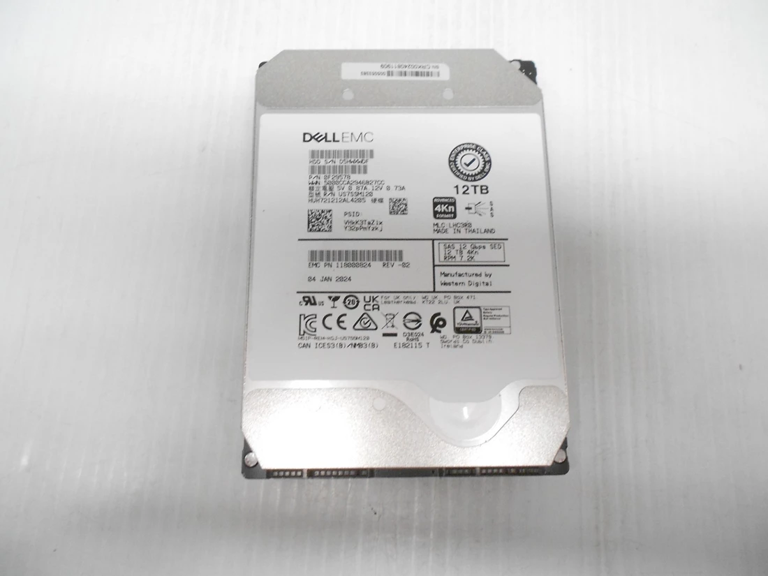 EMC 005053383 12TB 7200RPM 3.5-Inch 12Gb/s SAS Self-Encrypting (SED) Enterprise Hard Drive