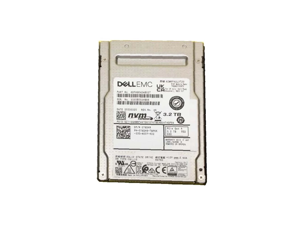 Kioxia CM6-V KCM6FVUL3T20 Mixed Use SSD 3.2 TB Pci Express 4.0 X4 (NVMe) DELL OEM Brand New