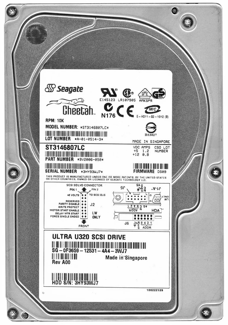 Seagate Cheetah ST3146807LC 147GB 10K Ultra320 SCSI 3.5inch Ref HDD